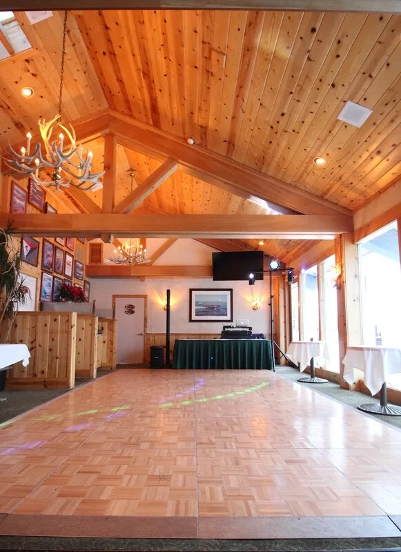 The Thunderbird Room with a dance floor laid in