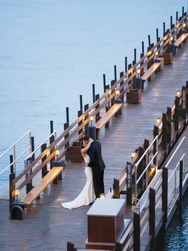 A beach wedding at Gar Woods