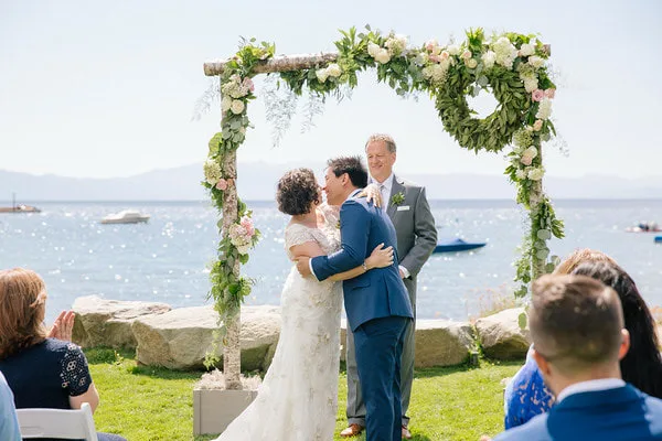 A first kiss on the shore