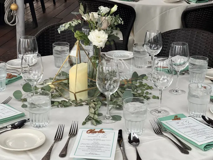 A reception place setting