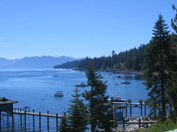 The view across Lake Tahoe from Gar Woods